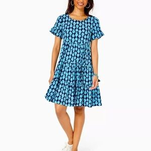 Lilly Pulitzer Blue Floral Mini Dress